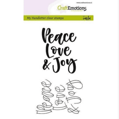 Craft Emotions Clear Stamps A6 - Handletter Peace Love...