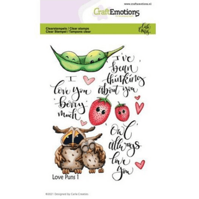 Craft Emotions Clear Stamps A6 - Love Puns 1 - Carla Creaties