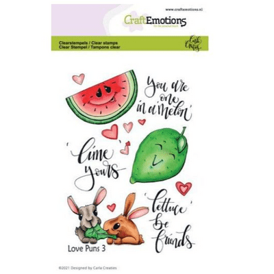 Craft Emotions Clear Stamps A6 - Love Puns 3 - Carla Creaties