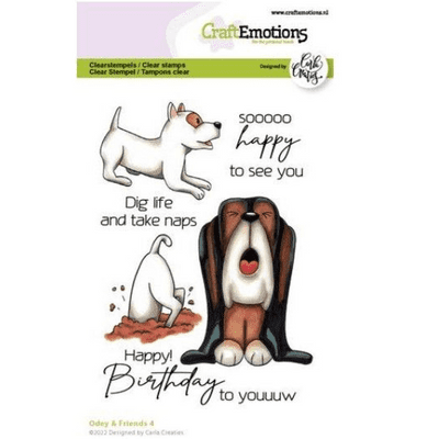 Craft Emotions Clear Stamps A6 - Odey and Friends 4 - Carla Creaties