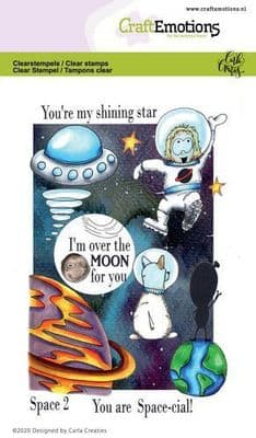 Craft Emotions Clear Stamps A6 - Space 2 - Carla Creaties