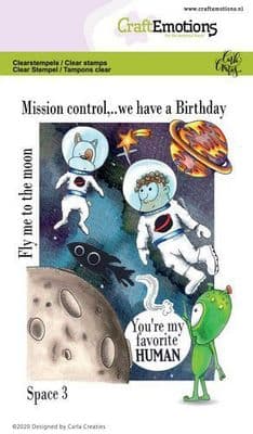 Craft Emotions Clear Stamps A6 - Space 3 - Carla Creaties