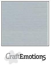 Craft Emotions Linen 12x12 Cardstock - Grey - 001230/1335