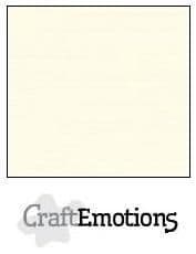 Craft Emotions Linen 12x12 Cardstock - Ivory - 001230/1305