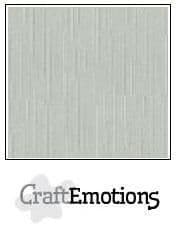 Craft Emotions Linen 12x12 Cardstock - Titanium - 001230/1340