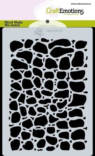 Craft Emotions Mask Stencil - A6 Crocodile Print