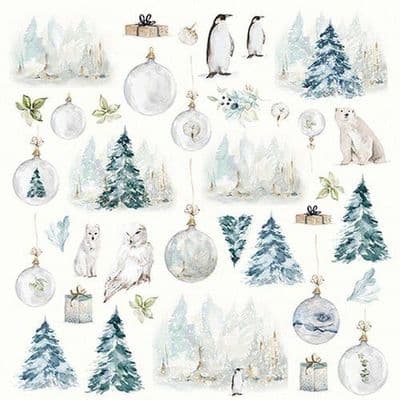 Craft & You 12x12 Scrapbook Paper - Arctic Winter 09