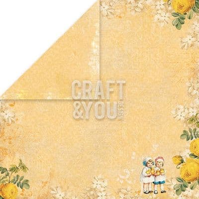 Craft & You 12x12 Scrapbook Paper - Easter Greetings 3 - EG03