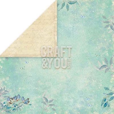 Craft & You 12x12 Scrapbook Paper - Spring Garden 06 - SG06