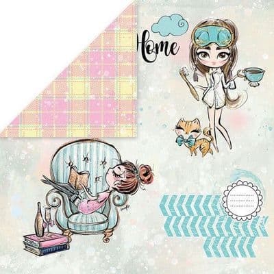 Craft & You 12x12 Scrapbook Paper - Stay at Home 01