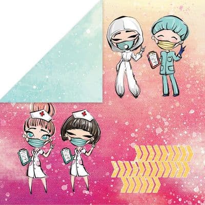 Craft & You 12x12 Scrapbook Paper - Stay at Home 04