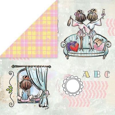 Craft & You 12x12 Scrapbook Paper - Stay at Home 05