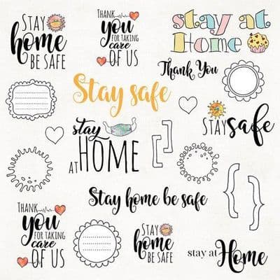 Craft & You 12x12 Scrapbook Paper - Stay at Home 07 