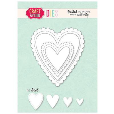 Craft & You Designs Cutting Dies - Biscuits Frames Hearts