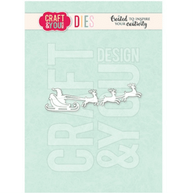 Craft & You Designs Cutting Dies - Santa Claus with a Sleigh