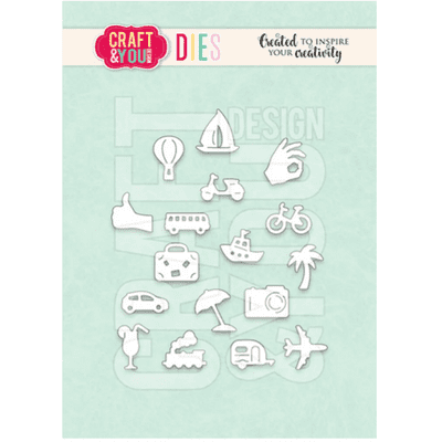 Craft & You Designs Cutting Dies - Travel Pictograms