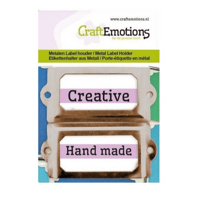 CraftEmotions Label Holder - Large - Old Bronze