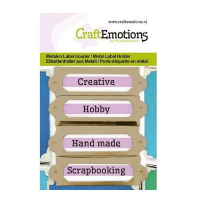 CraftEmotions Label Holder - Small - Old Bronze