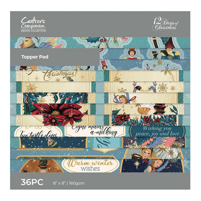 Crafter's Companion 8 x 8 Topper Pad - Twelve Days of Christmas Collection