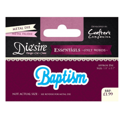Crafters Companion Die'sire - Essentials Only Words Dies - Baptism