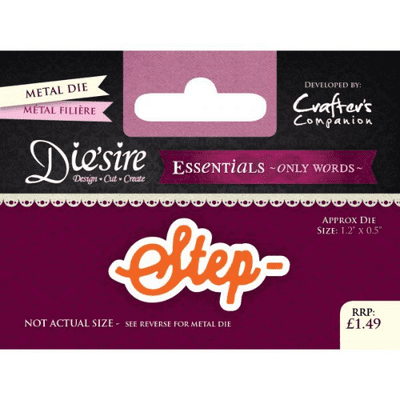 Crafters Companion Die'sire - Essentials Only Words Dies - Step