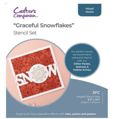 Crafters Companion Stencil Set - Graceful Snowflakes