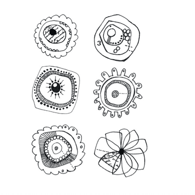 Crafty Individuals Unmounted Rubber Stamp Plate - Floral Abstractions Blooms