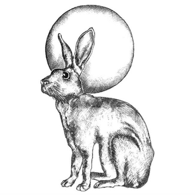 Crafty Individuals Unmounted Rubber Stamp Plate - Hare and Moon