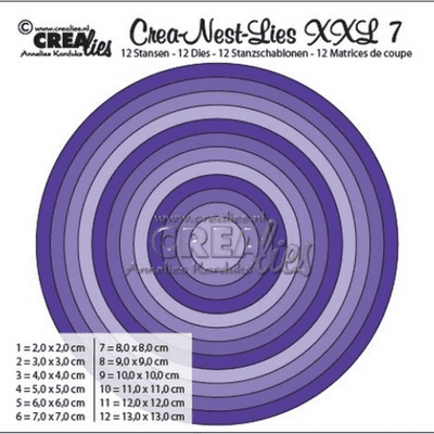 Crealies - Crea-nest-dies XXL No. 07 - Circles (Round) Basic
