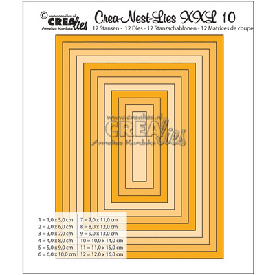 Crealies - Crea-nest-dies XXL No. 10 - Rectangles Basic 