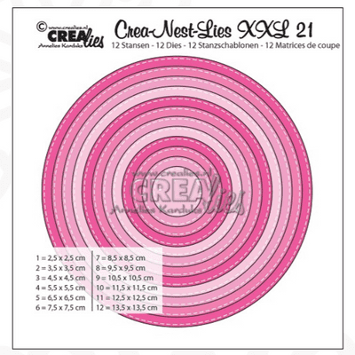 Crealies - Crea-nest-dies XXL No. 21 - Circles Stitch Dies 