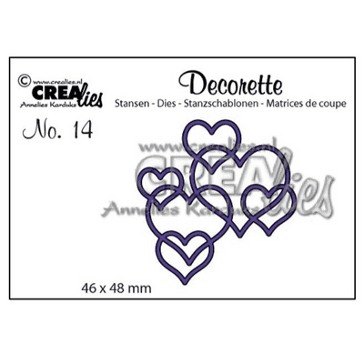 Crealies - Decorette Die no. 14 - Interlocking Hearts