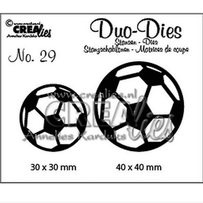 Crealies - Duo Dies no. 29 - Soccerballs