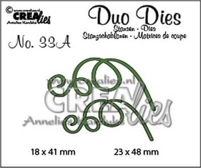 Crealies - Duo Dies No. 33A - Leaves Mirror Image die 