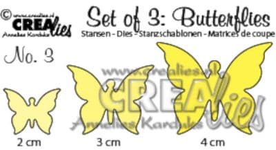 Crealies - Set of 3 Dies - Fantasy Butterflies No. 3