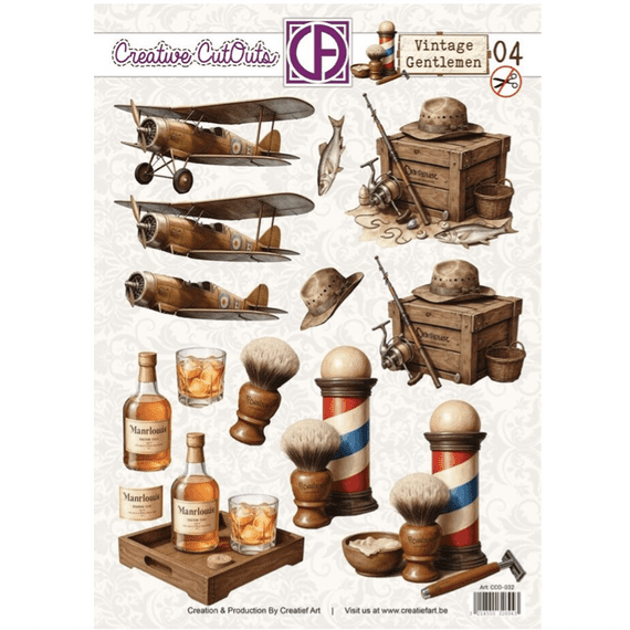 Creatief Art Creative CutOuts - Vintage Gentlemen 04