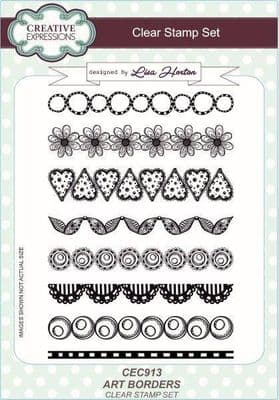 Creative Expressions A5 Clear Stamp Set - Art Borders