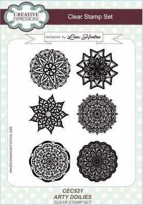 Creative Expressions A5 Clear Stamp Set - Arty Doilies