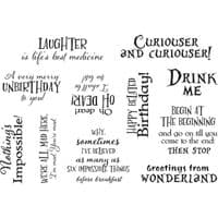 Creative Expressions Designer Boutique A6 Clear Stamp - Greetings from Wonderland