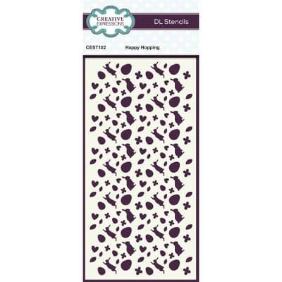 Creative Expressions DL Stencil - Hoppy Hopping