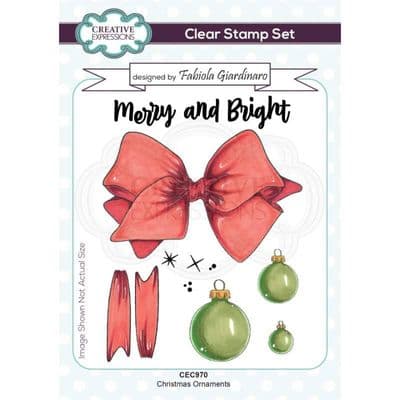 Creative Expressions Fabiola Giardinaro A6 Clear Stamp - Christmas Ornaments