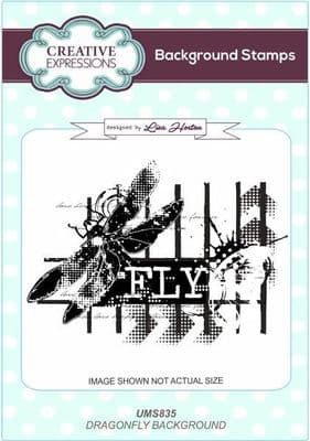 Creative Expressions - Lisa Horton - Dragonfly Background Stamp