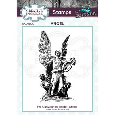 Creative Expressions Rubber Stamp by Andy Skinner - Angel