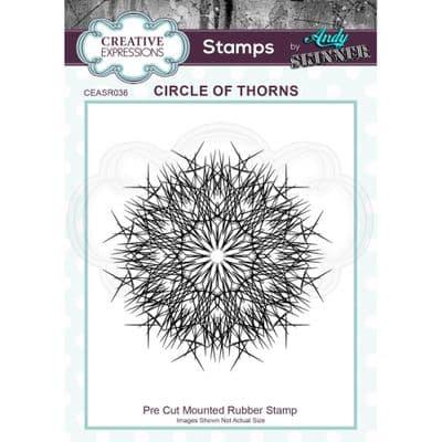 Creative Expressions Rubber Stamp by Andy Skinner - Circle of Thorns
