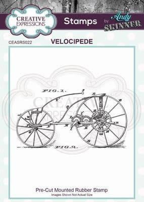 Creative Expressions Rubber Stamp by Andy Skinner - Velocipede