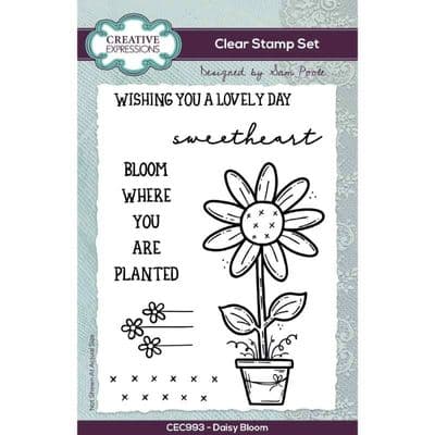 Creative Expressions Sam Poole A6 Clear Stamp Set - Daisy Bloom