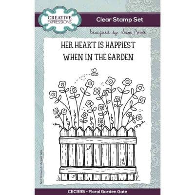Creative Expressions Sam Poole A6 Clear Stamp Set - Garden Gate
