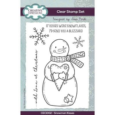 Creative Expressions Sam Poole A6 Clear Stamp Set - Snowman Kisses