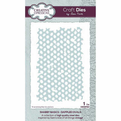 Creative Expressions Sam Poole Craft Die - Shabby Basics Dappled Ovals