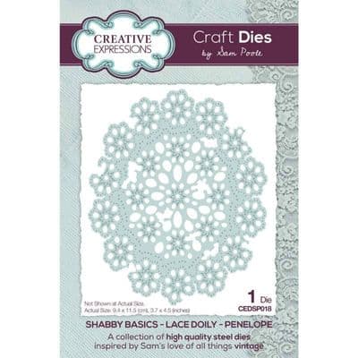 Creative Expressions Sam Poole Craft Die - Shabby Basics Lace Doily Penelope